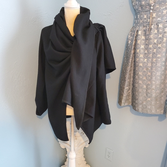 Ryu Jackets & Blazers - Ryu wool blend wrap poncho/jacket F78